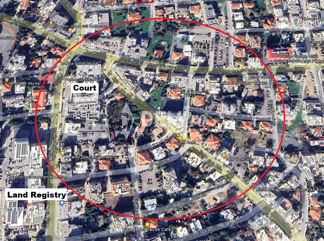 For Sale Plot if Land in Paphos Center Near the Court 