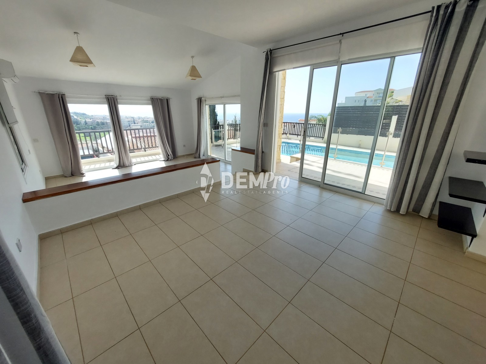 For Sale 4 Bedroom Detached Villa in Chloraka with lovely Sea Views