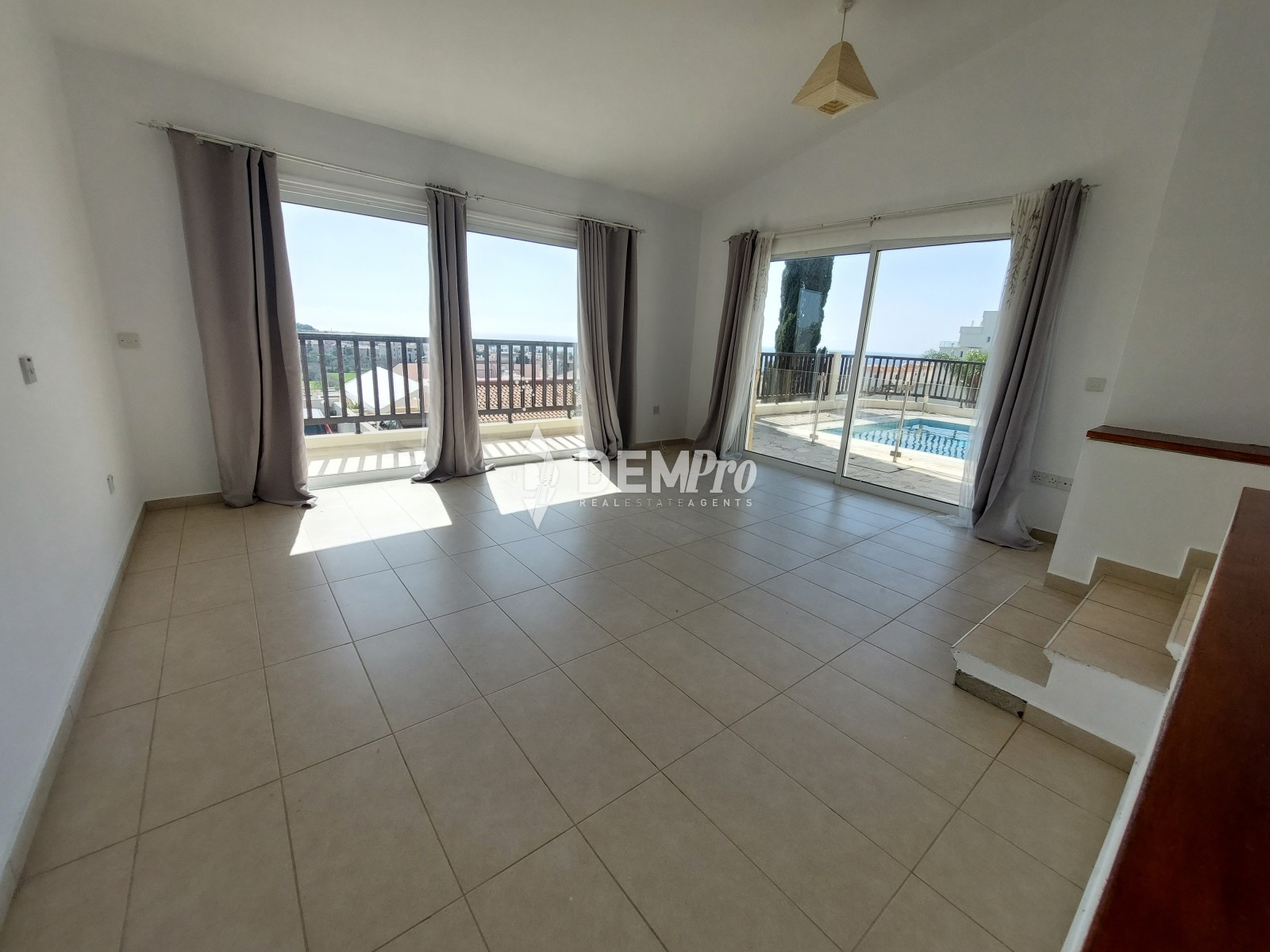 For Sale 4 Bedroom Detached Villa in Chloraka with lovely Sea Views