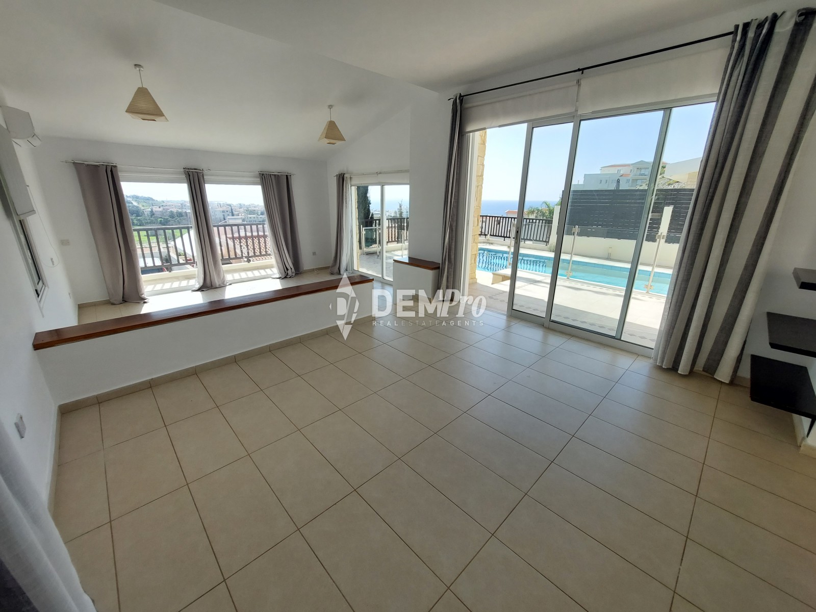 For Sale 4 Bedroom Detached Villa in Chloraka with lovely Sea Views