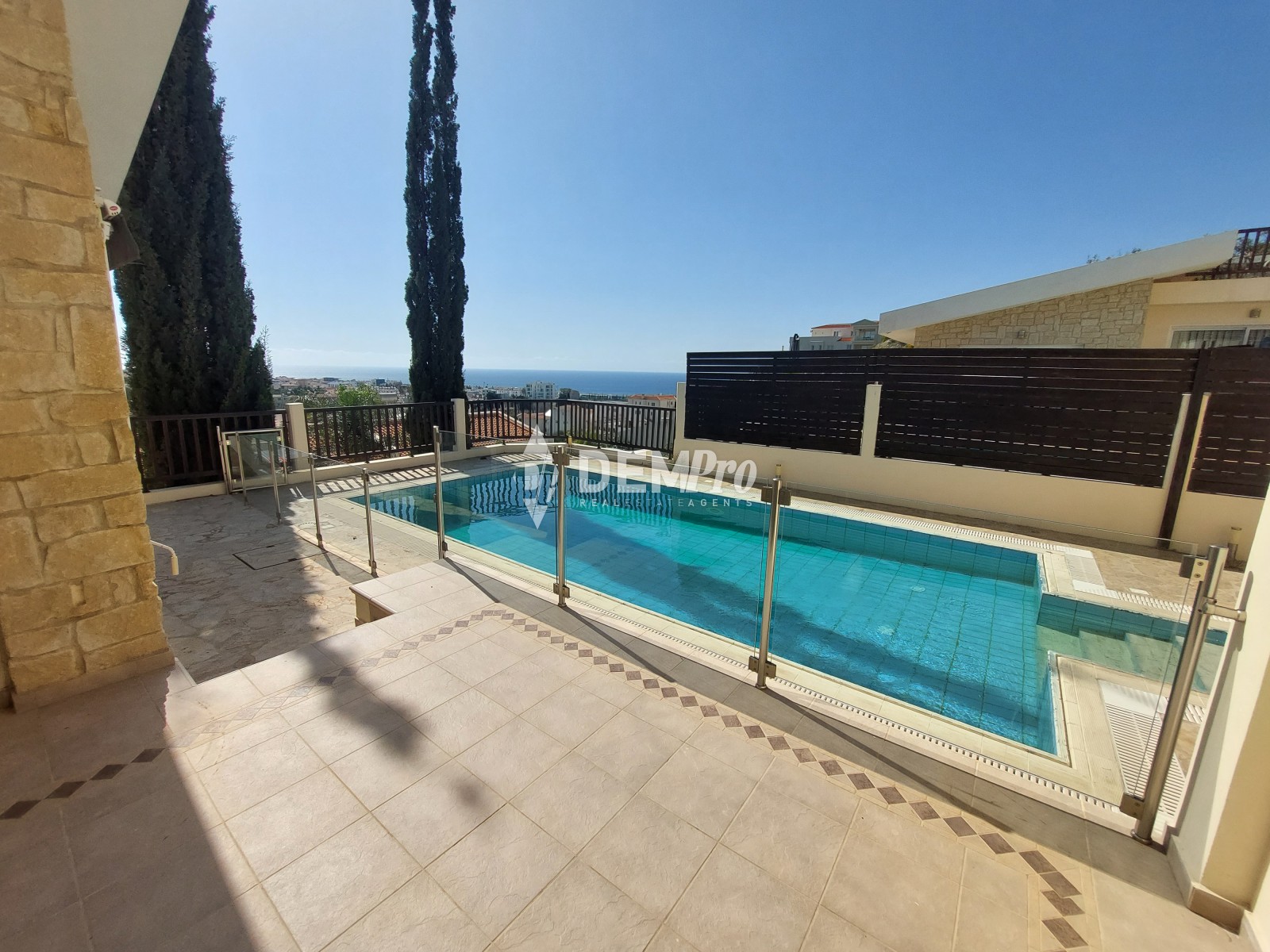 For Sale 4 Bedroom Detached Villa in Chloraka with lovely Sea Views