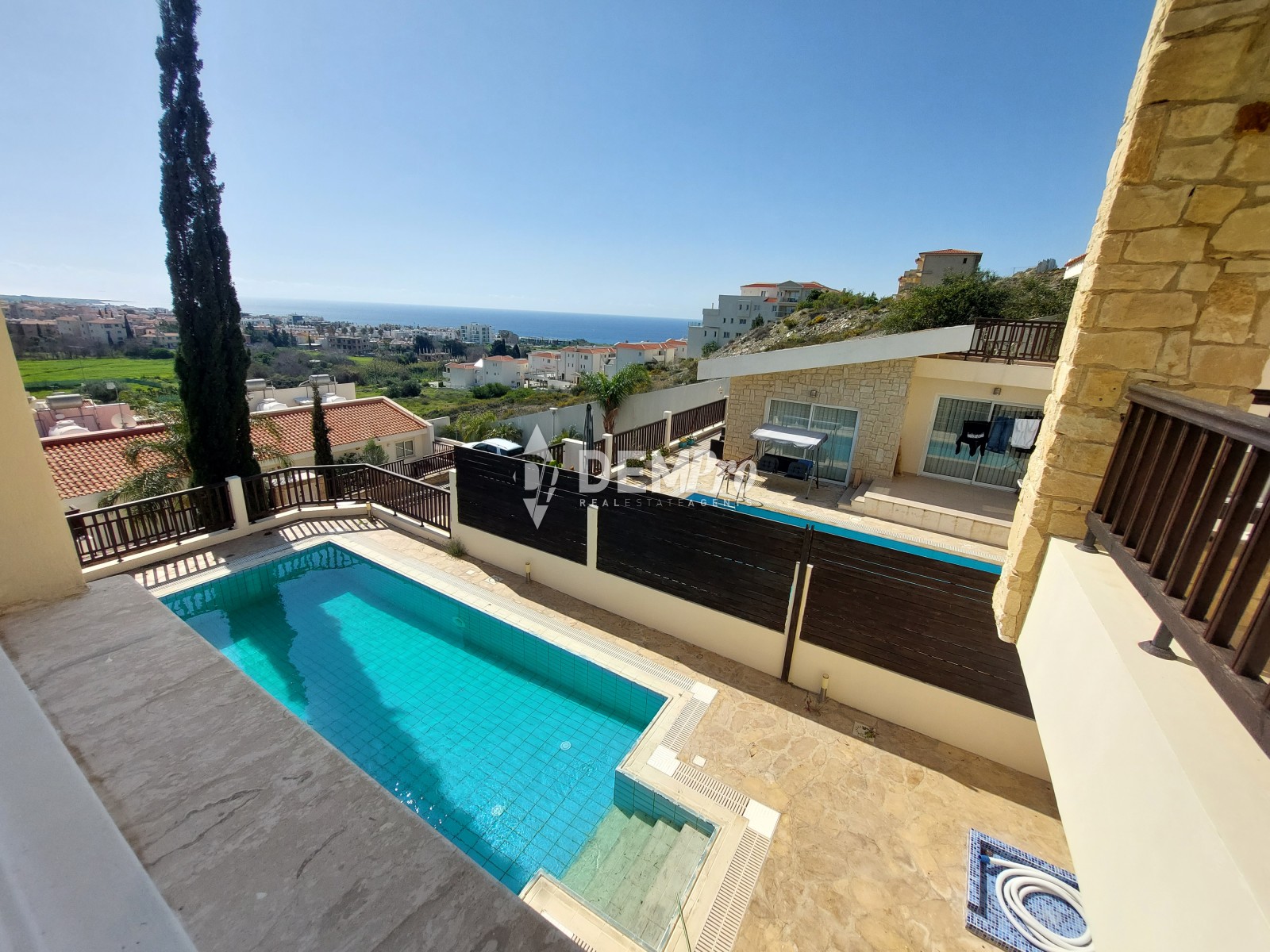 For Sale 4 Bedroom Detached Villa in Chloraka with lovely Sea Views