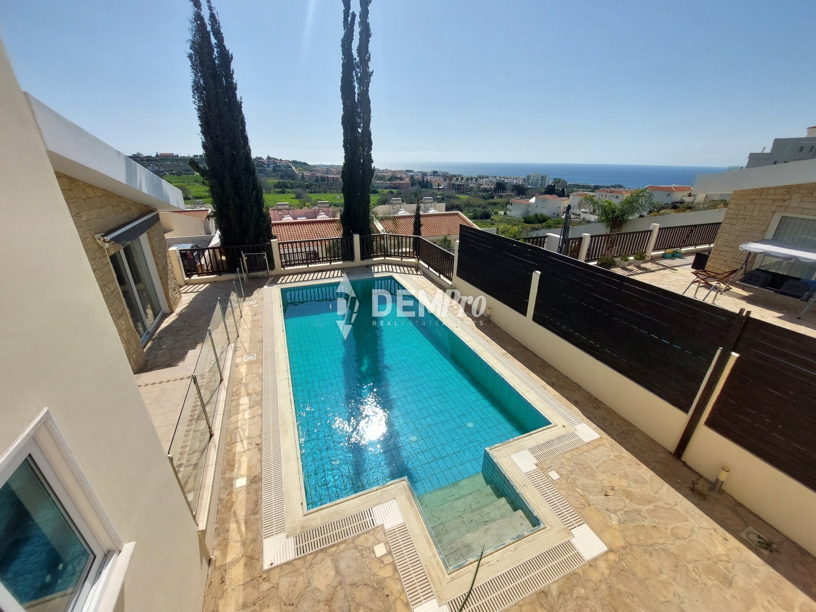 For Sale 4 Bedroom Detached Villa in Chloraka with lovely Sea Views