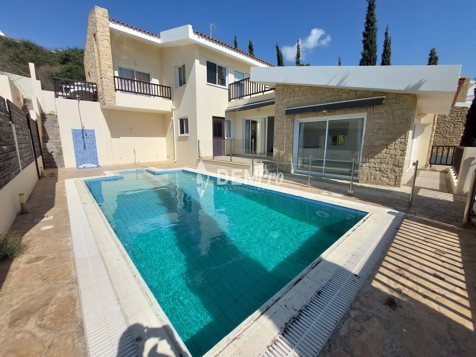 For Sale 4 Bedroom Detached Villa in Chloraka with lovely Sea Views