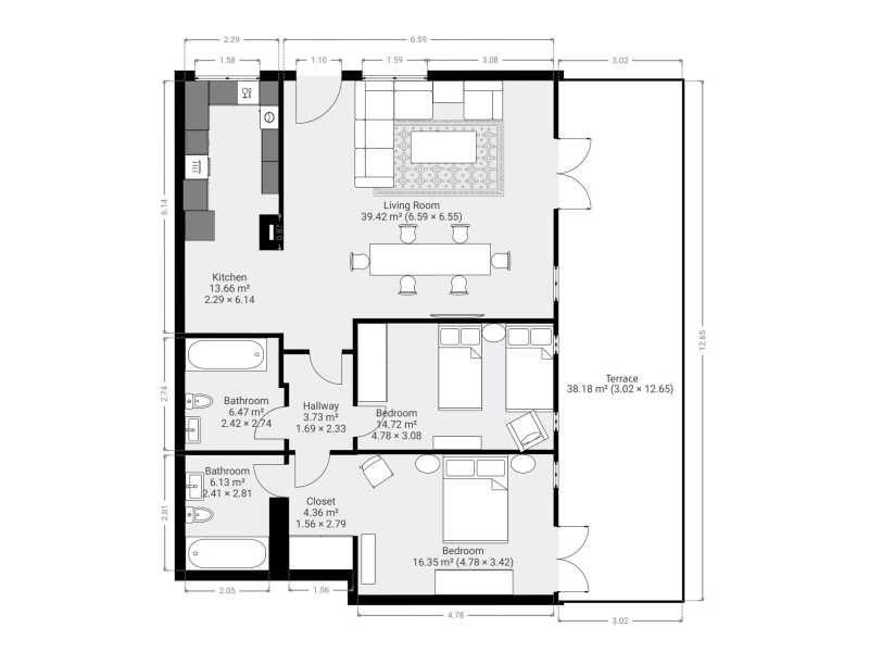 Lovely 2 bedroom apartment for long term rent in Aprhodite Hills